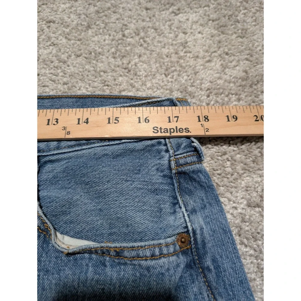 Levis 501 Original Mens Straight Leg Button‎ Fly Blue Denim Jeans 34x33 Med Wash